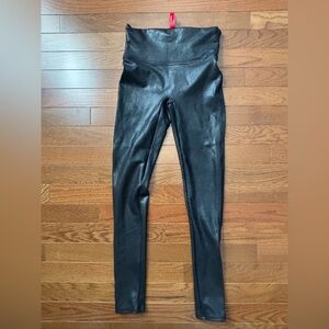 Spanx pleather leggings size small GUC